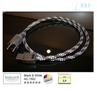 inakustik Black & White AC-1502 Netzkabel - 1,00 m